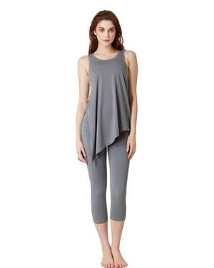 Rebody Active Sidekick Long Tie Tank - Gray