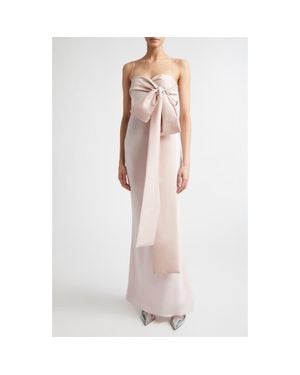 BERNADETTE Bart Taffeta Gown - Pink