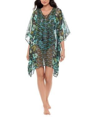 Miraclesuit Florica Metallic Cover-Up Caftan - Green