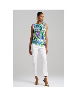 Natori Ayame Origami Top - Blue