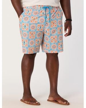 Psycho Bunny Big & Tall Frank Swim Trunks - Blue