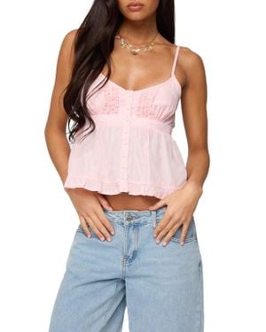 Edikted Halsey Ruffle Babydoll Camisole - Blue