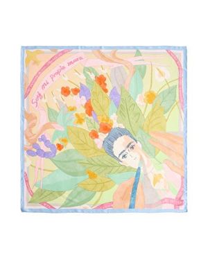 Lost Pattern I Am My Own Muse By Frida Large Silk Scarf - Yellow
