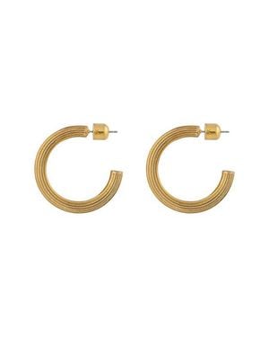 Christina Capo Rib Hoop Earrings - Metallic