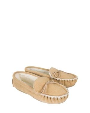 Celtic & Co. Loafer Moccasin Slippers - Natural