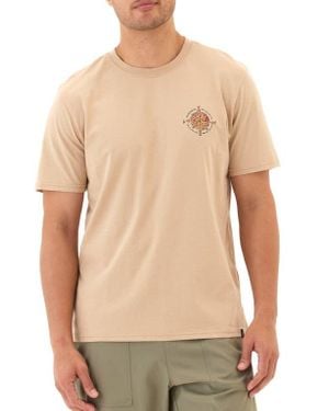 Threads For Thought Mountain Crest Soft Wash Cotton Blend Graphic T-Shirt - Natural