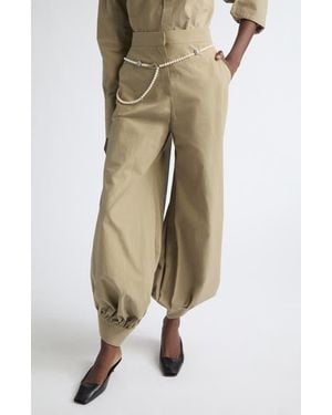 Nackiyé Seis Wide Leg Crop Pants - Natural
