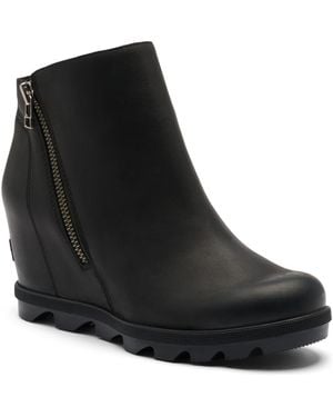 Sorel Joan Rhapsody Zip Wedge Bootie - Black