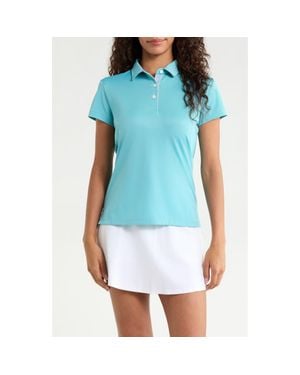 Swannies Kaia Pique Half Placket Polo - Blue