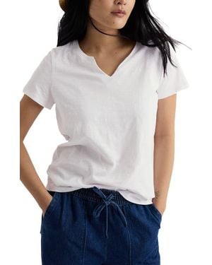 Seasalt Cornwall Kellow V-Neck Organic Cotton T-Shirt - White