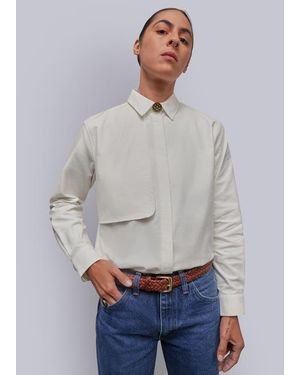 WILDFANG The Empower Oxford Storm Flap Button Up - Gray