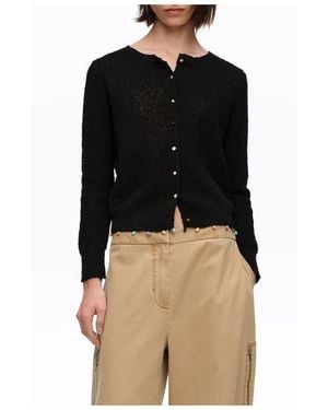 Bimba Y Lola Straight Cardigan With Stones - Black