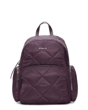 MZ Wallace Madison Quilted Nylon Backpack - Purple