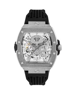 Philipp Plein The Skeleton Frosted Silicone Strap Watch, 44Mm - Metallic