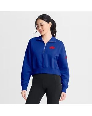 Nike Buffalo Bills Phoenix Fleece Quarter-Zip Sweatshirt - Blue