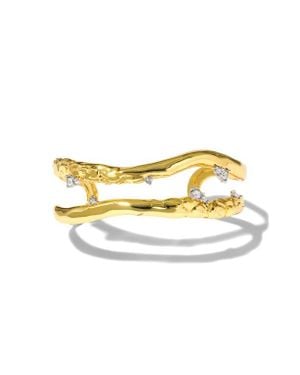 Alexis Brut Crystal Thorned Open Cuff Bracelet - Metallic