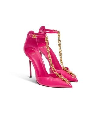 Balmain Sync Patent Leather Stilettos - Pink