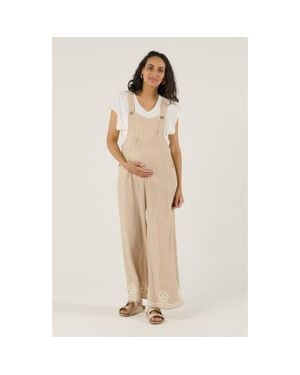 Cache Coeur Maternity And Nursing Dungaree Yael - Natural
