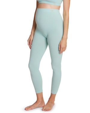 Cache Coeur Zoe Ribbed Crop Maternity Leggings - Blue