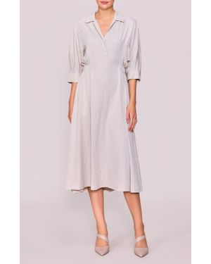 MELLODAY Open Collar Shirtdress - Pink