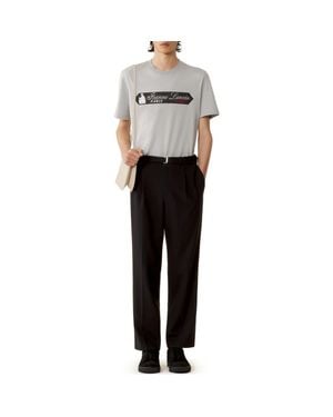 Lanvin Printed Signature Label T-Shirt - Gray