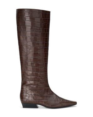 STAUD Wally Flat Knee High Boot - Brown