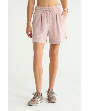 Zella Soft Luxe High Waist Knit Shorts - Pink