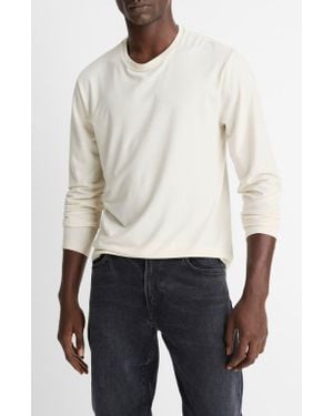 Vince Long Sleeve Cotton & Modal Blend T-Shirt - White