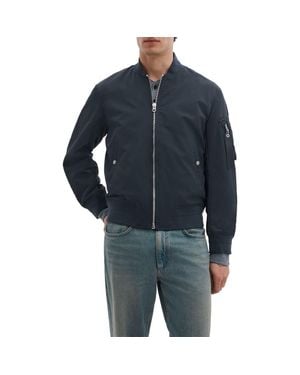 Rag & Bone Manston Nylon Bomber Jacket - Blue