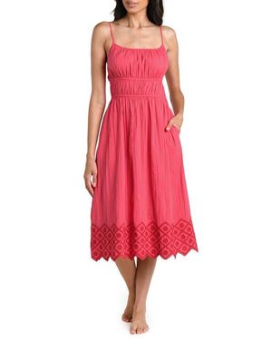 La Blanca Crinkle Collective Cover-Up Sundress - Red