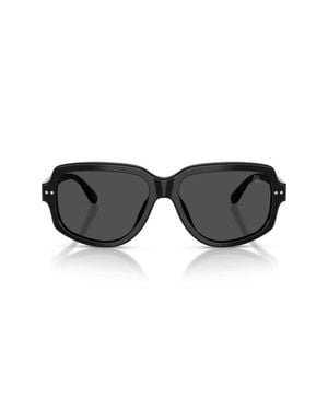 Ralph Lauren 57Mm Gradient Irregular Sunglasses - Black