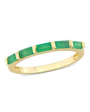 Julianna B Gemstone Birthstone Anniversary Band 10K - Green