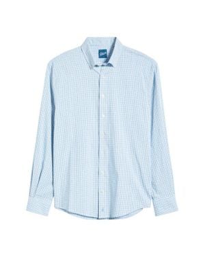 Johnnie-o Koby Gingham Performance Button-Down Shirt - Blue