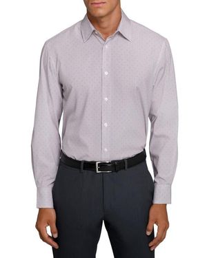 W.r.k. Slim Fit Stripe Dot Performance Dress Shirt - Gray