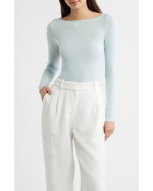 ARTLESS FOREVER Lane Boat Neck Top - Blue