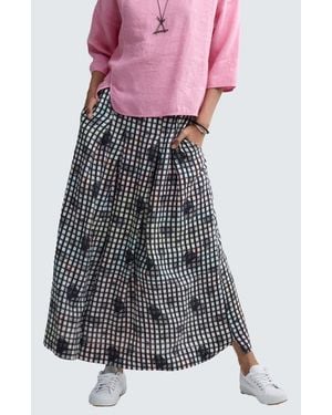 Luukaa Evania Neon Print Linen Skirt - Multicolor