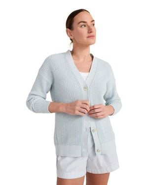Haven Well Within Organic Cotton Shaker Stitch Cardigan - Gray