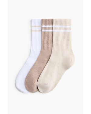 H&M 3-Pack Sports Socks - White