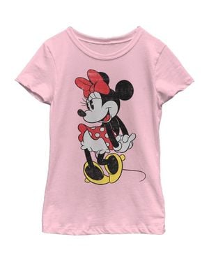 Mickey & Friends Girl's Retro Minnie Graphic T-Shirt - Pink