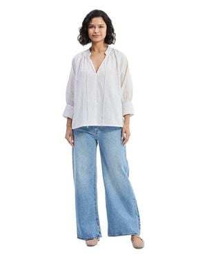 REISTOR Relaxed Fit Top With Front-Tie - White