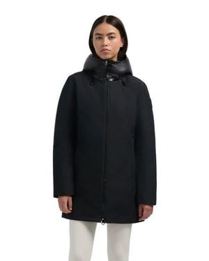 Pajar Nova Mixed Media 3-In-1 Coat With Fixed Hood - Black