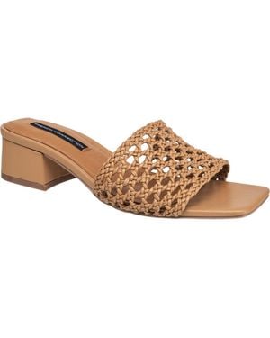 French Connection Waves Woven Mule - Brown