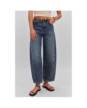 Reformation Tyler Ankle Barrel Leg Jeans - Blue