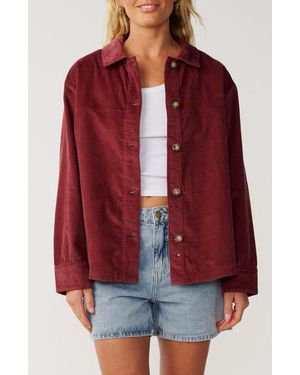 Rip Curl Keepsakes Washed Corduroy Shirt - Red