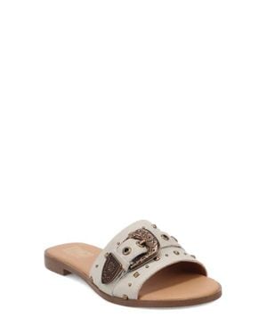 Dingo Lariat Slide Sandal - White