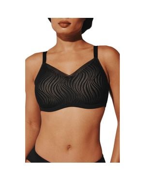 Thirdlove 24/7 Classic Wireless Crossover Lace Minimizer - Black