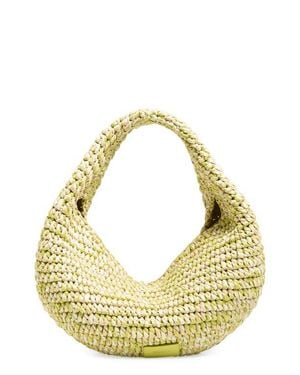 KHAITE Medium Olivia Raffia Hobo Bag - Metallic