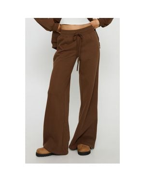 Princess Polly Stargirl Wide Leg Sweatpants - Brown