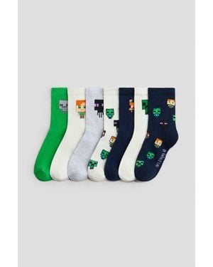 H&M 7-Pack Socks - Blue