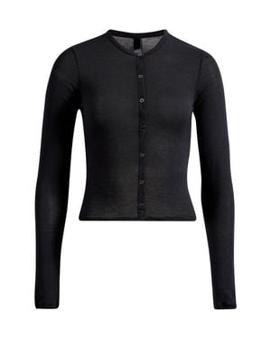 Skims Sheer Modal Blend Cardigan - Black